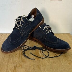 Florsheim by Duckie Brown blue suede oxford wingtips shoes size 10